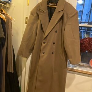 Wallis Oversized Grandpa Coat in Latte - Source Unknown